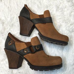 Brown and Black Women's Mules